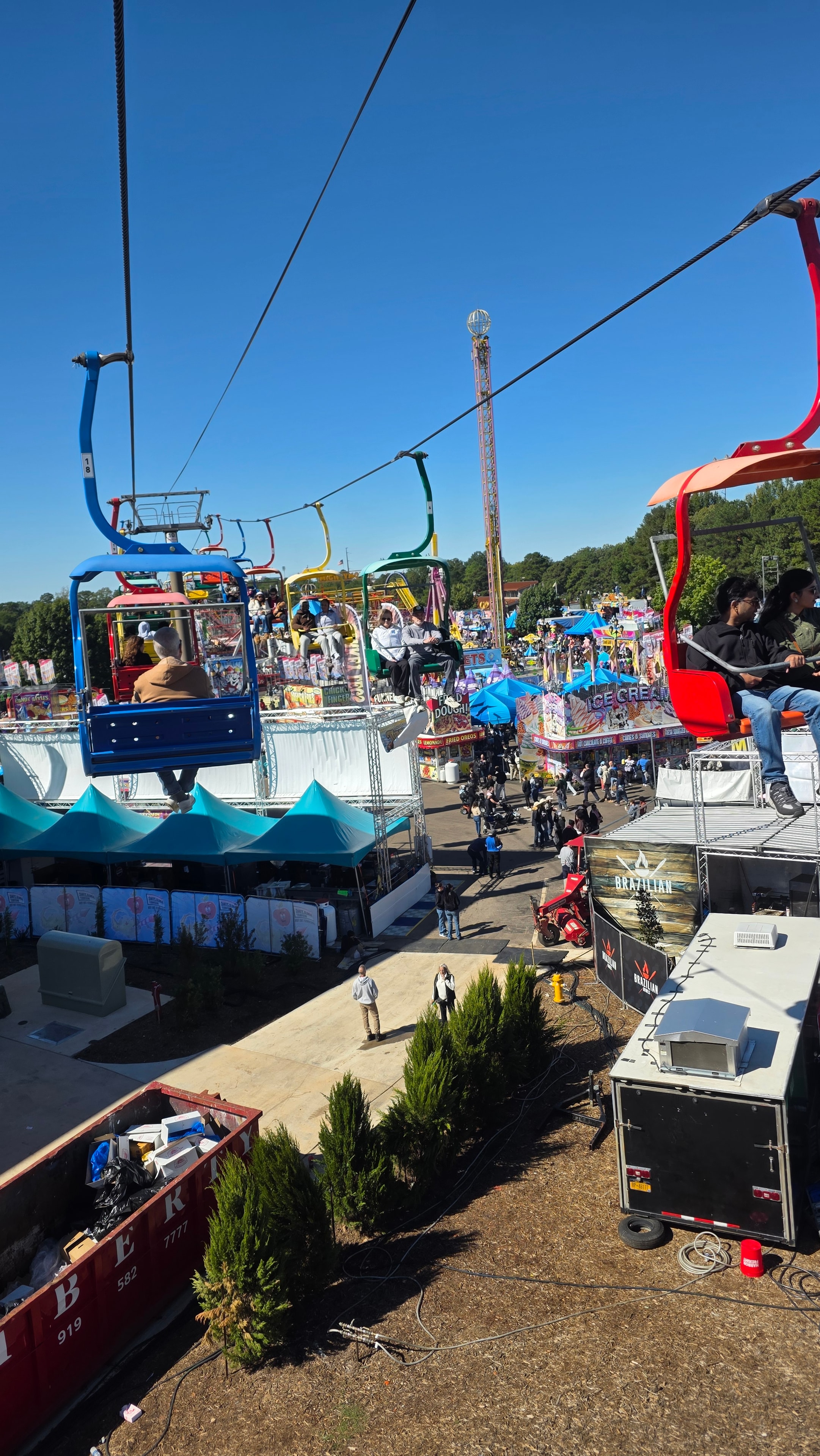 NC State Fair 2026 — sky ride over the fairgrounds
