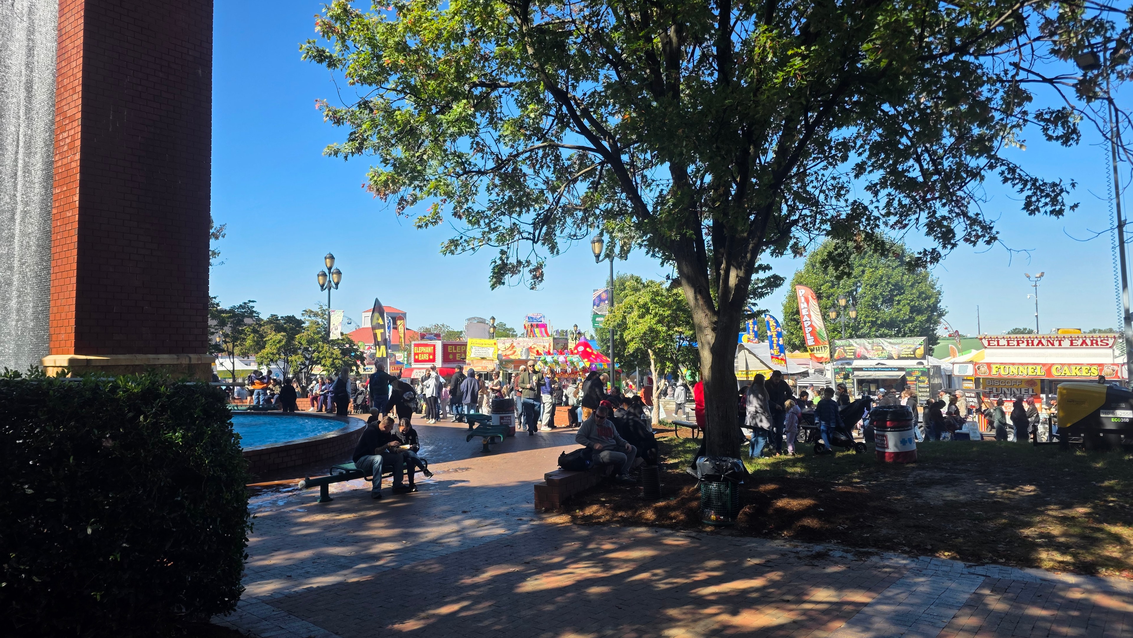 NC State Fair 2026 — fairgrounds with fountain